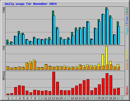 Daily usage for November 2024
