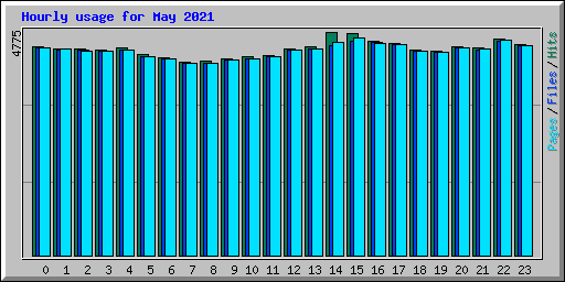Hourly usage for May 2021