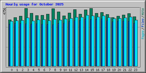 Hourly usage for October 2025
