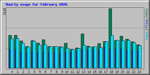 Hourly usage for February 2026