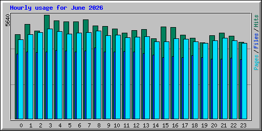 Hourly usage for June 2026