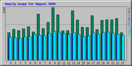 Hourly usage for August 2026