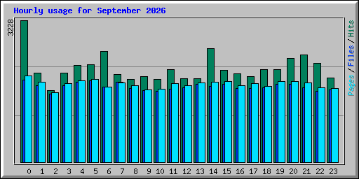 Hourly usage for September 2026